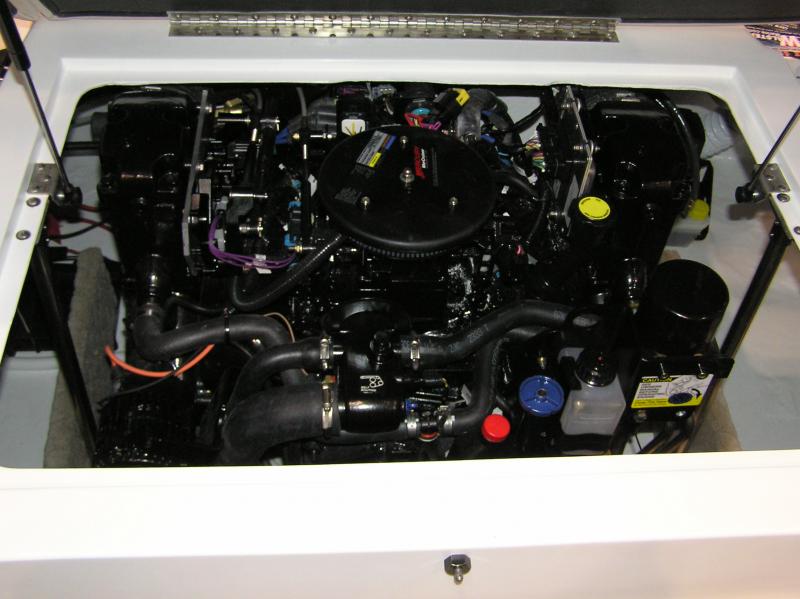 Poor access to a Mercruiser sterndrive through a too-small hatch